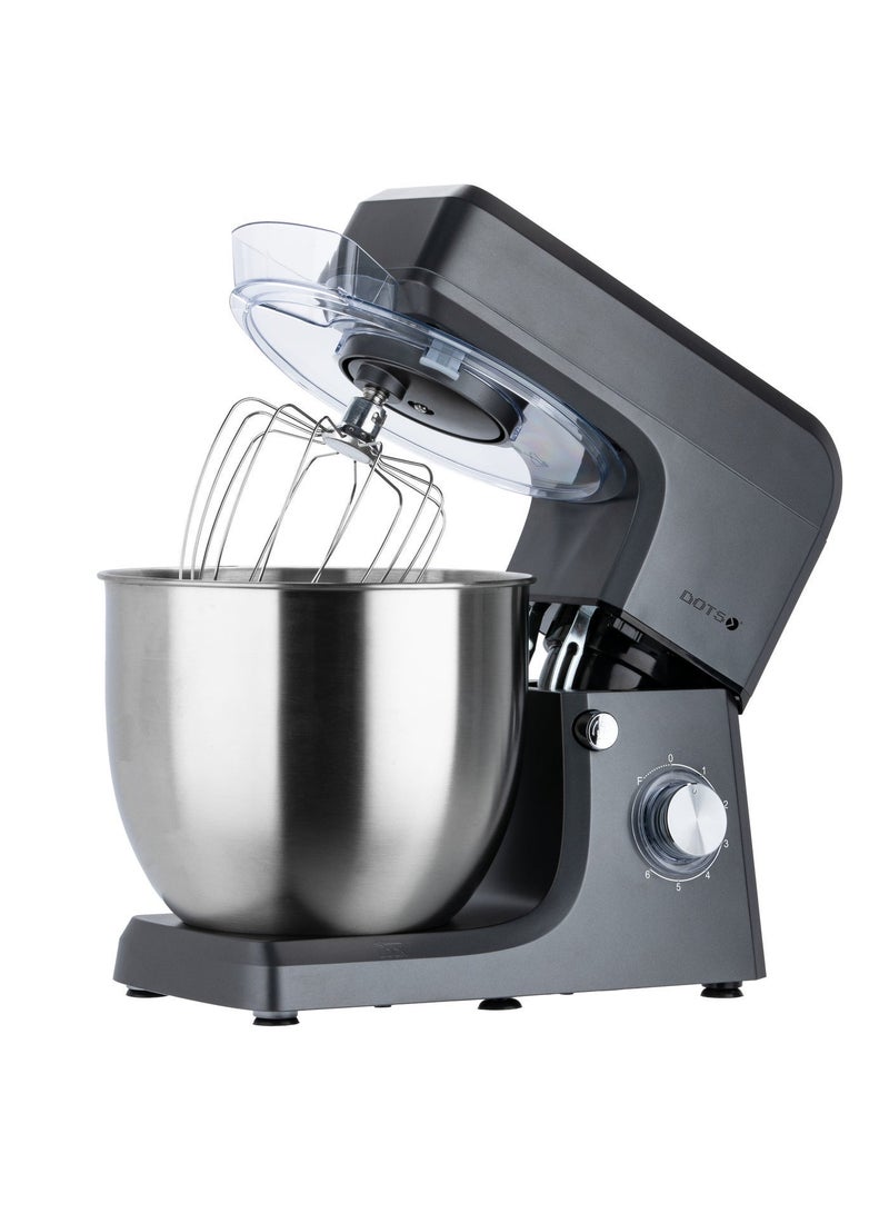 دوتس عجانة كهربائية  سعة 10 لتر 1100 واط 6 سرعات وعاء من الفولاذ المقاوم للصدأ+ خاصية التخمير النبضي خفاقة خطاف الخفق خفاقة آمنة للغسل في غسالة الأطباق ناقل الحركة الكوكبي المعدني بالكامل قفل أمان -أسود - Image 3